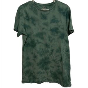 Old Navy Green Tie Dye Short Sleeve Tee Front Pocket Size Medium